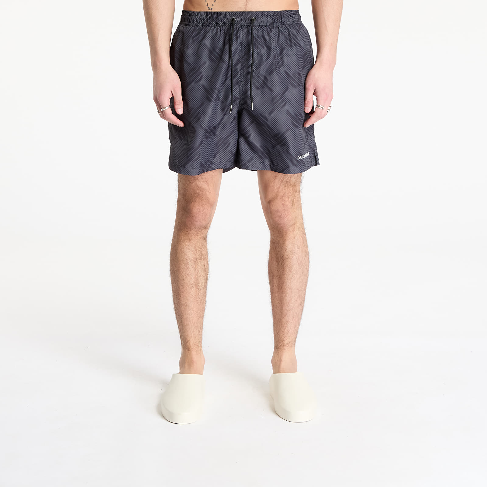 Moške kopalke Daily Paper Dotted Monogram Swimshorts Black