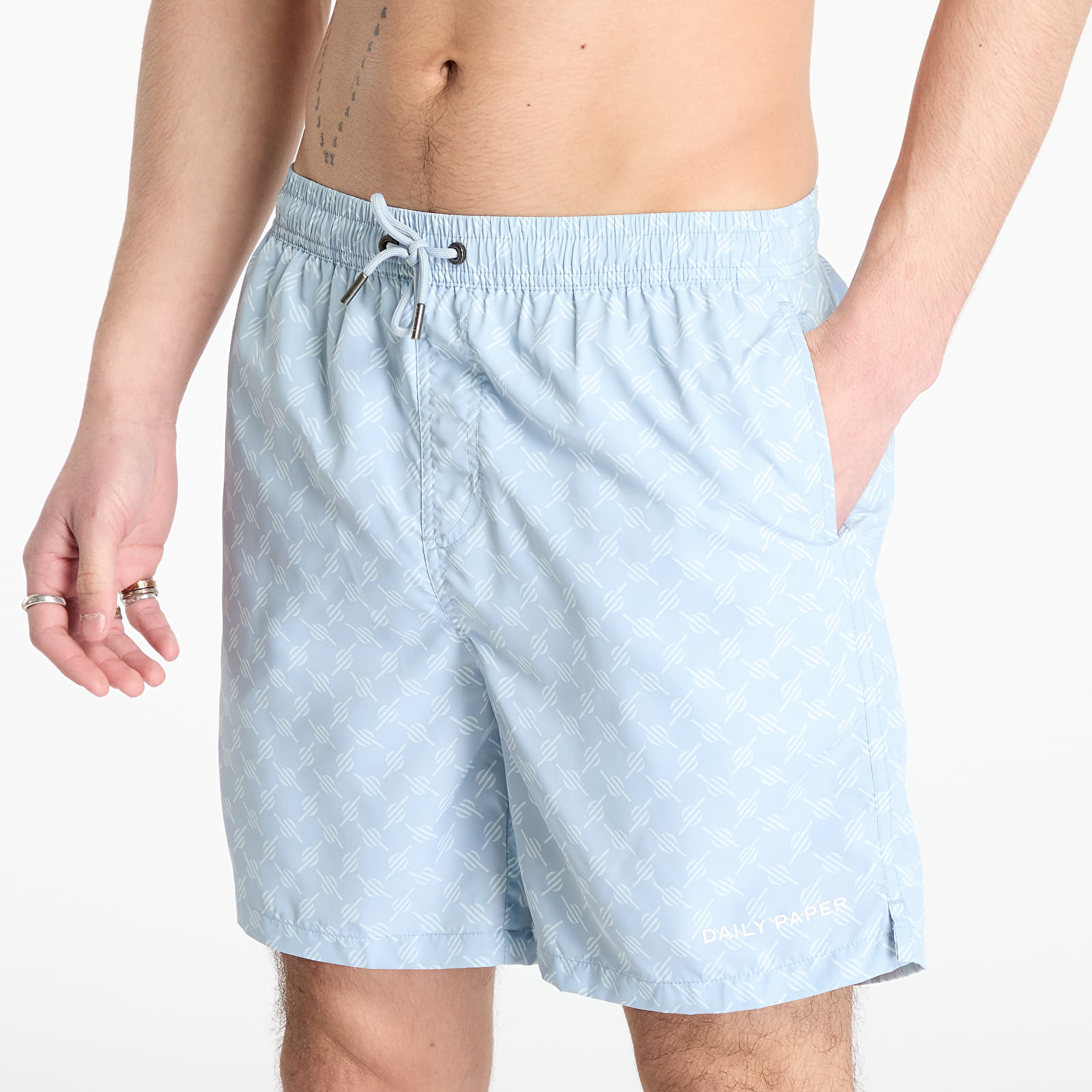 Men's swimwear Daily Paper Logo Swimshorts Subdued Blue