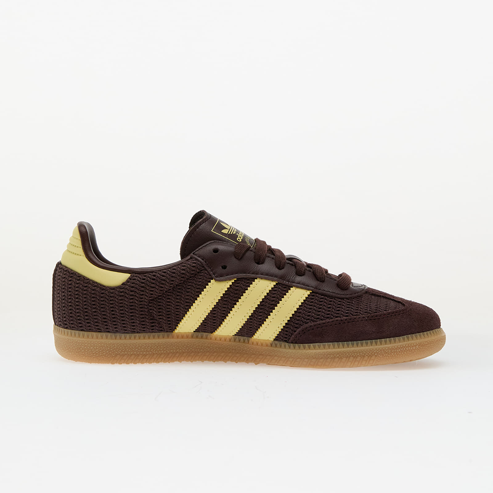 Baskets et chaussures pour femmes adidas Samba Og W Shale Brown/ Power Yellow/ Gum