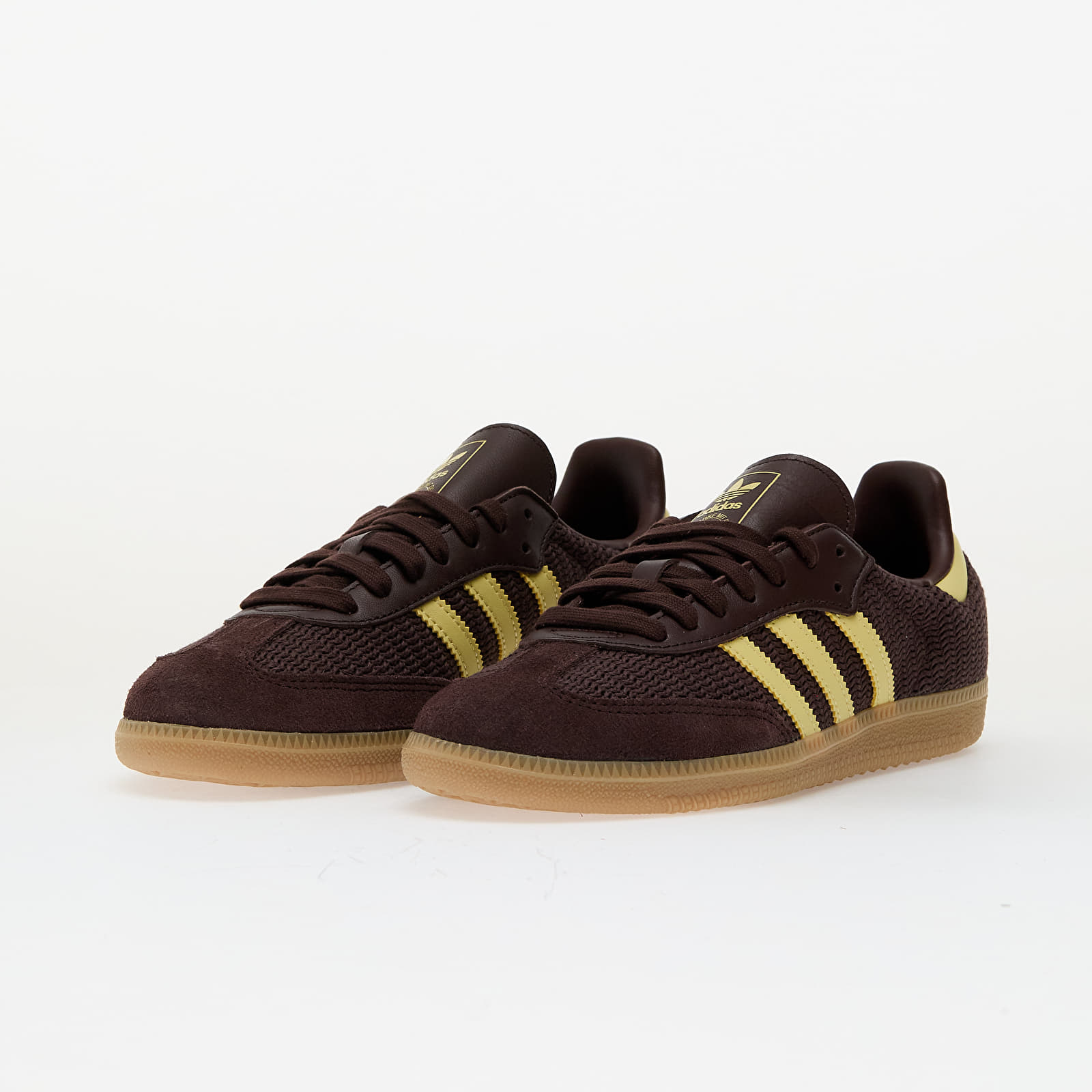 Baskets et chaussures pour femmes adidas Samba Og W Shale Brown/ Power Yellow/ Gum