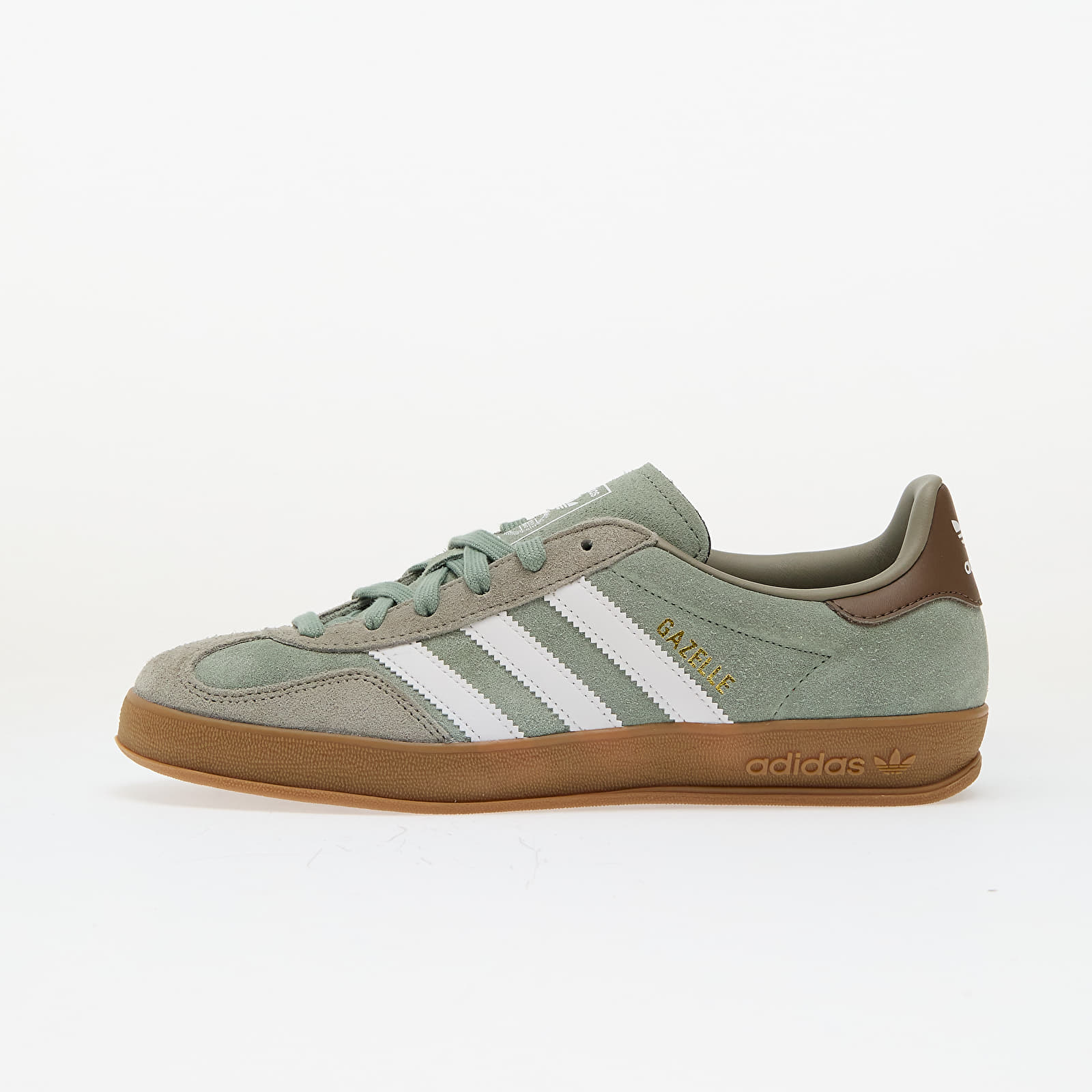 Men's sneakers and shoes adidas Gazelle Indoor Silver Pebble/ Silver Green/ Ftw White