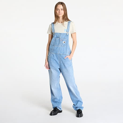 Džíny Carhartt WIP W Bib Overall Straight Blue