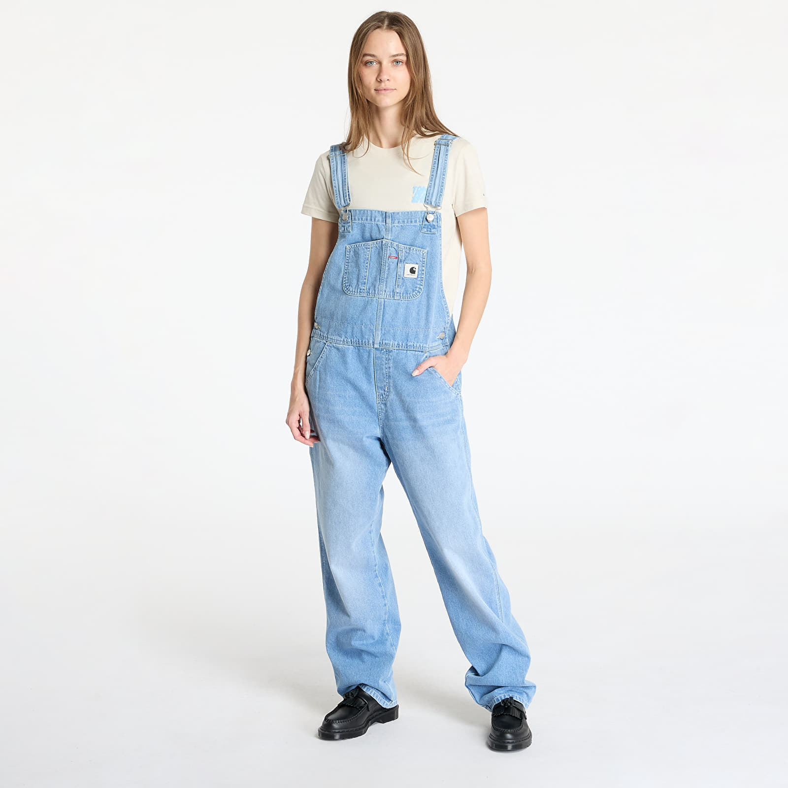 Teksad Carhartt WIP W Bib Overall Straight Blue