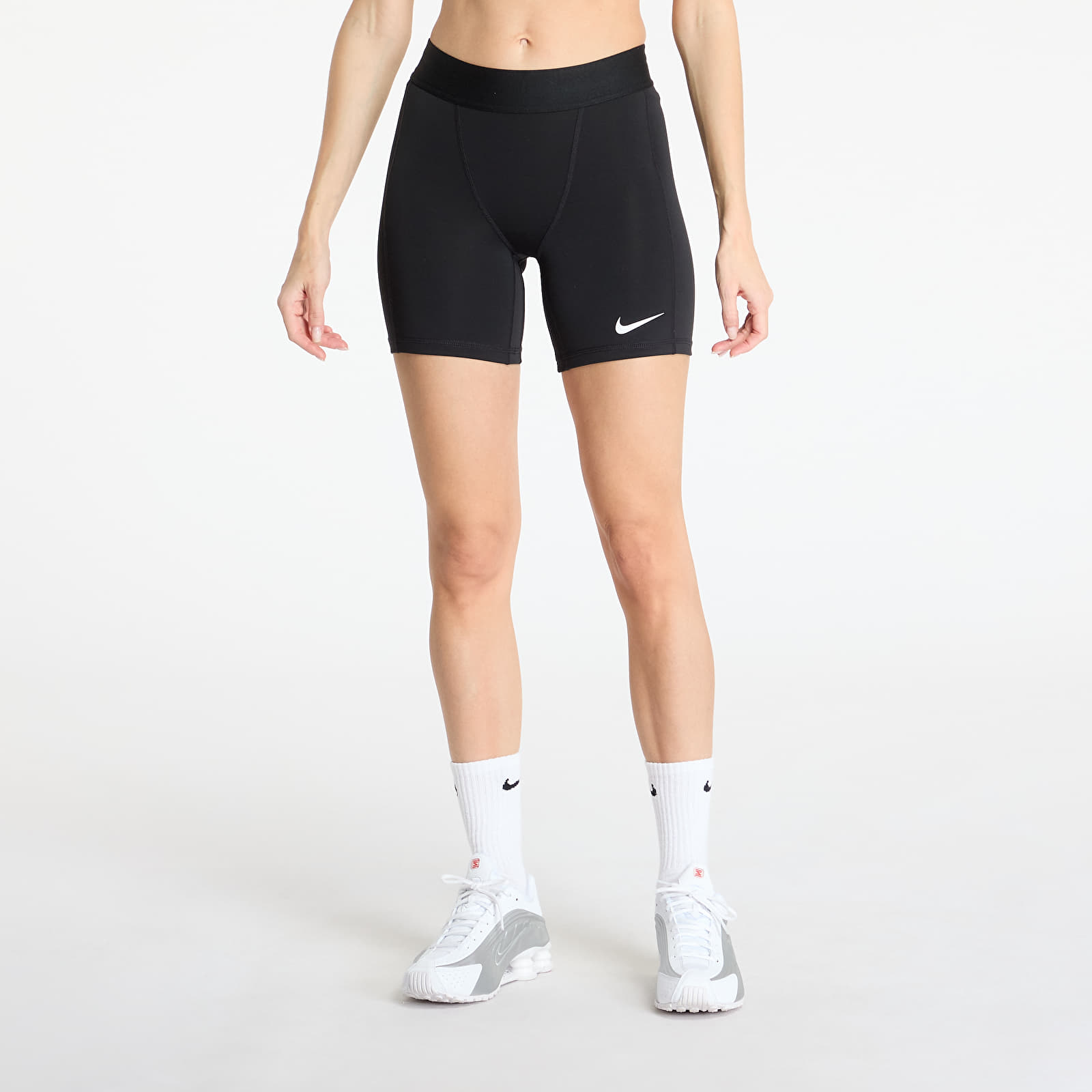 Women's Shorts Nike Pro Leak Protections Shorts Women's 6in Soccer Shorts Black/ Black/ White