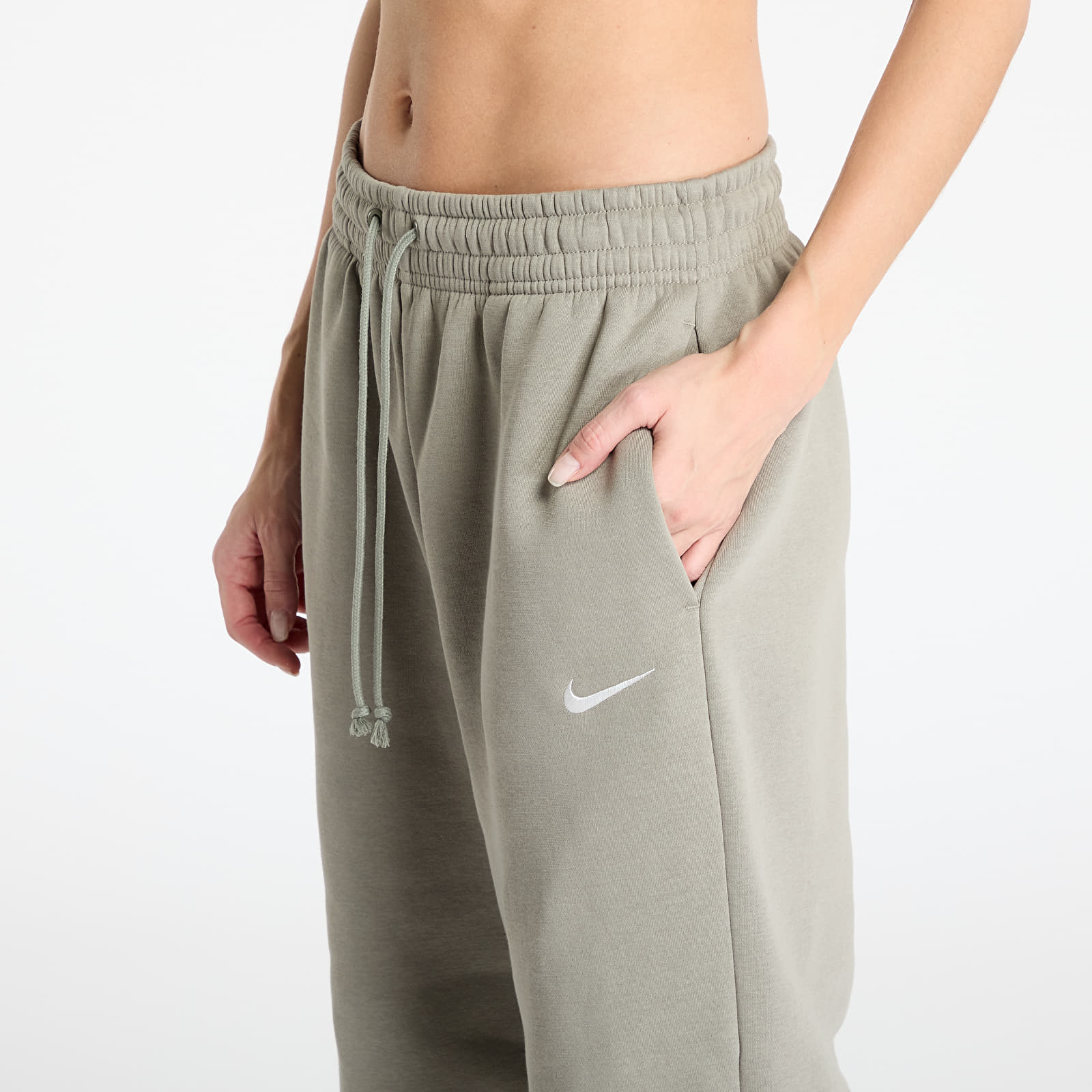 Pantalones de chándal para mujer Nike Sportswear Phoenix Fleece Women's High-Waisted Oversized Sweatpants Light Army/ Sail