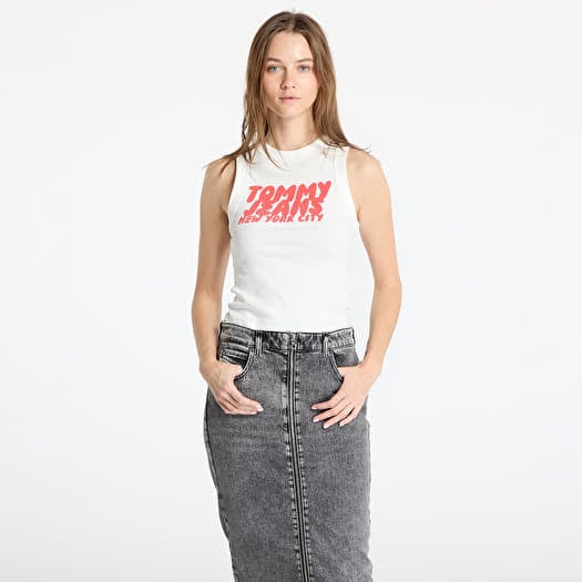 Tommy Jeans Slim Sh Tj Bubble Tee White