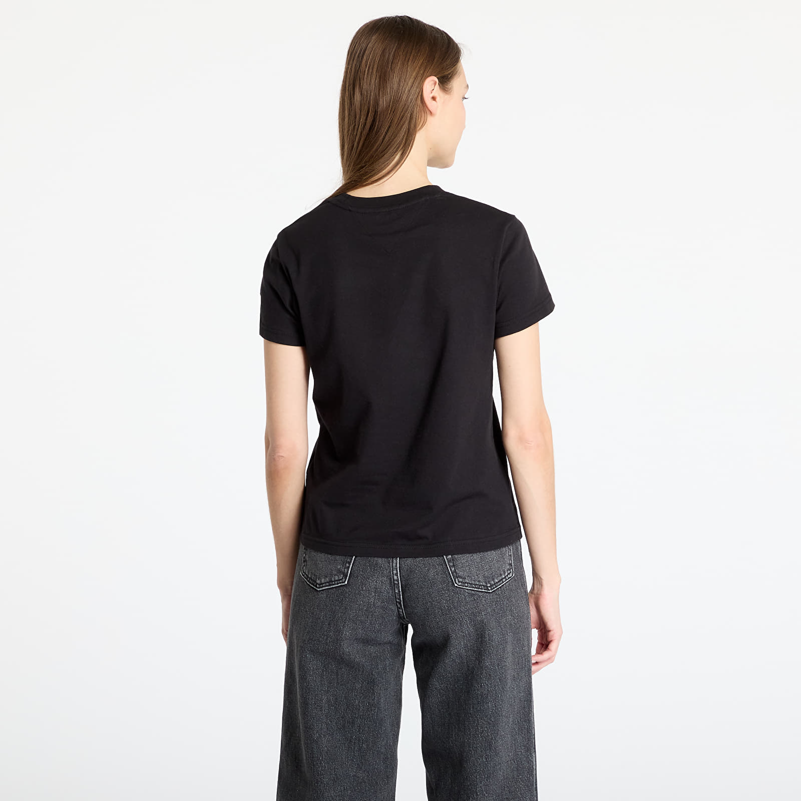 Camisetas de mujer Tommy Jeans Reg Tj Bubble Tee Black