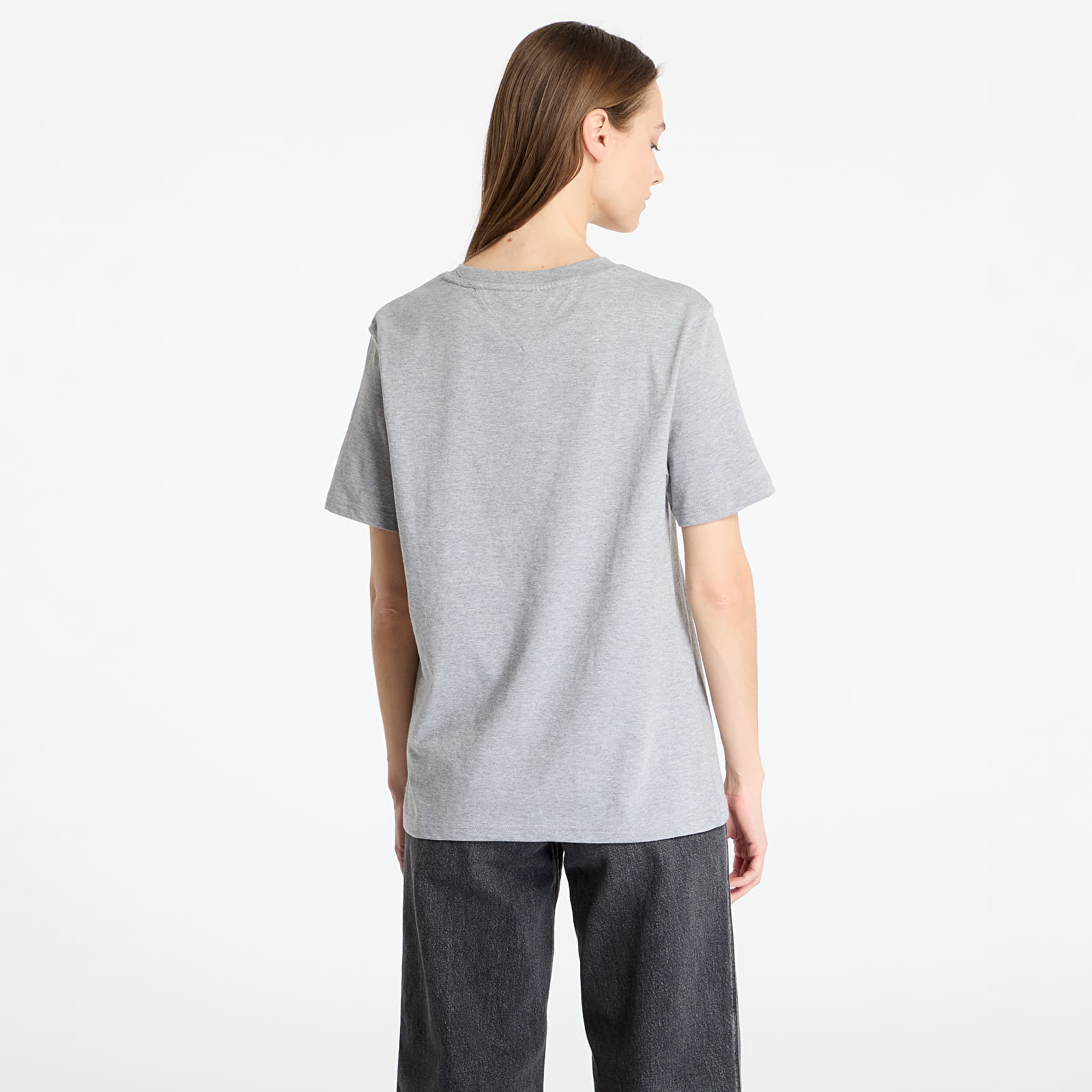 Camisetas de mujer Tommy Jeans Relaxed Color Varsity Tee Gray
