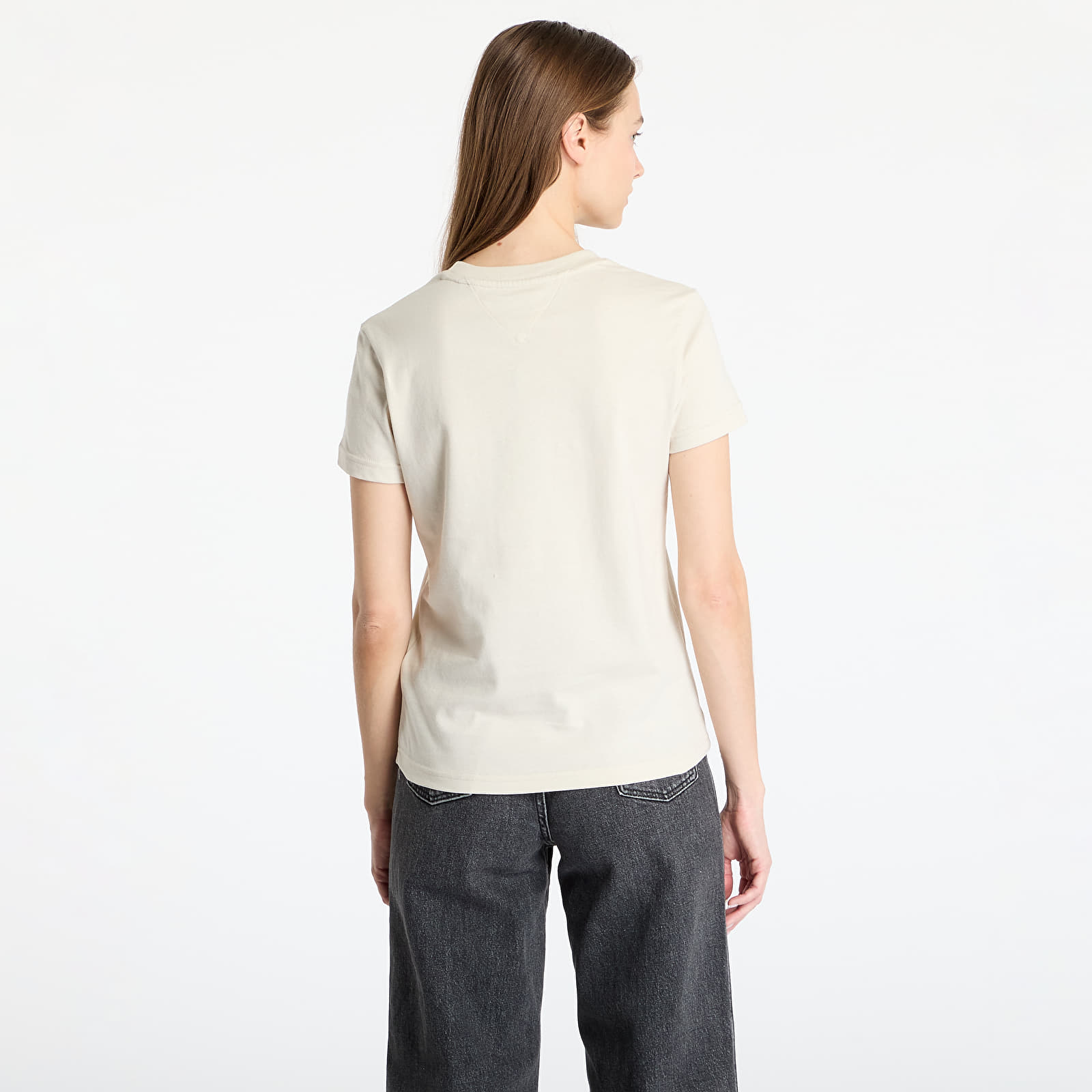 Camisetas de mujer Tommy Jeans Reg Tj Bubble Tee Beige
