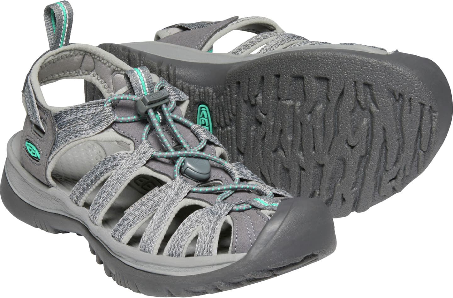 Sneakers und Schuhe für Frauen KEEN Whisper Medium Grey/ Peacock Green