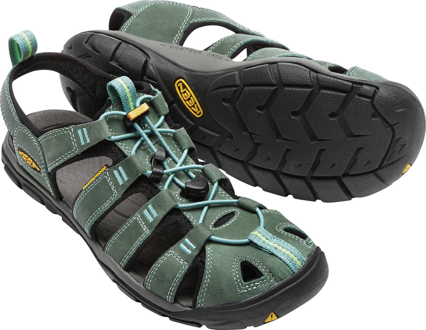 Sieviešu kedas un apavi KEEN Clearwater Cnx Leather Mineral Blue/ Yellow