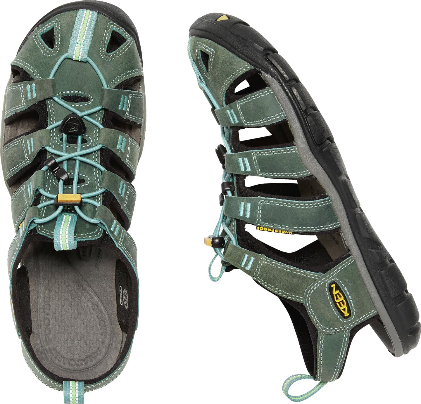 Sieviešu kedas un apavi KEEN Clearwater Cnx Leather Mineral Blue/ Yellow