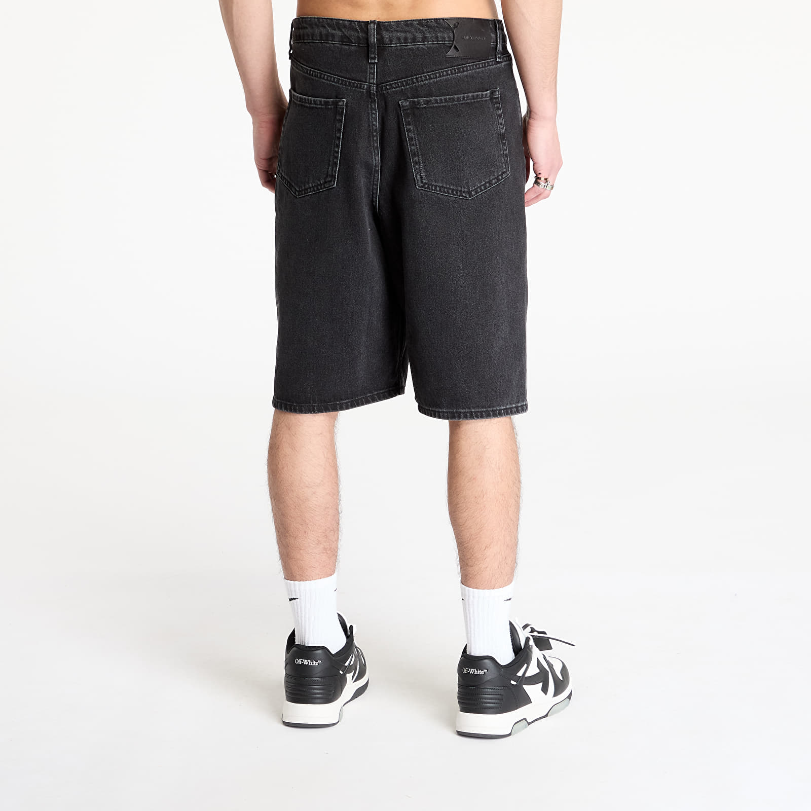 Shortsit Daily Paper Laser Monogram Denim Shorts Black