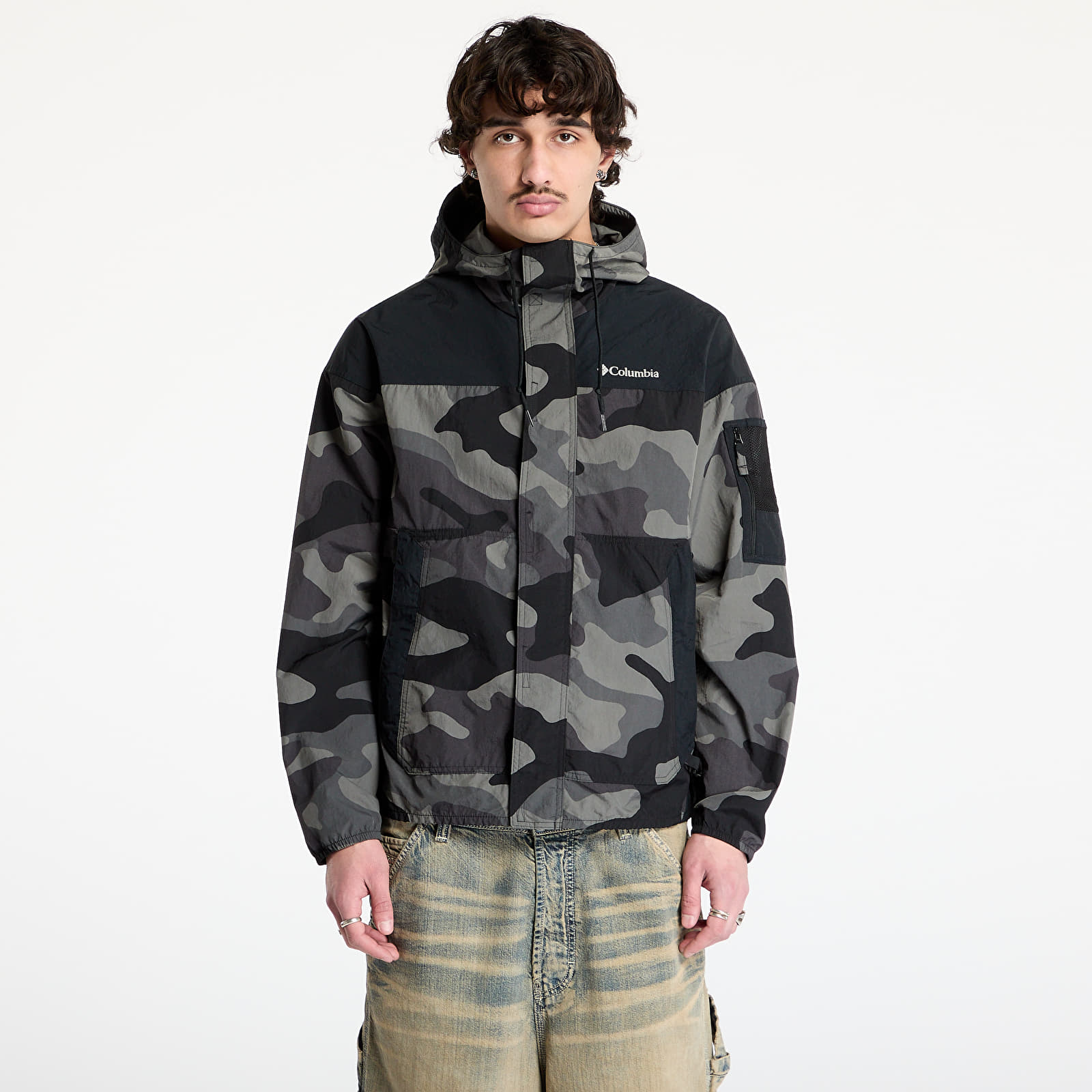 Muške vjetrovke Columbia Challenger™ II Novelty Windbreaker Black Mod Camo/ Black