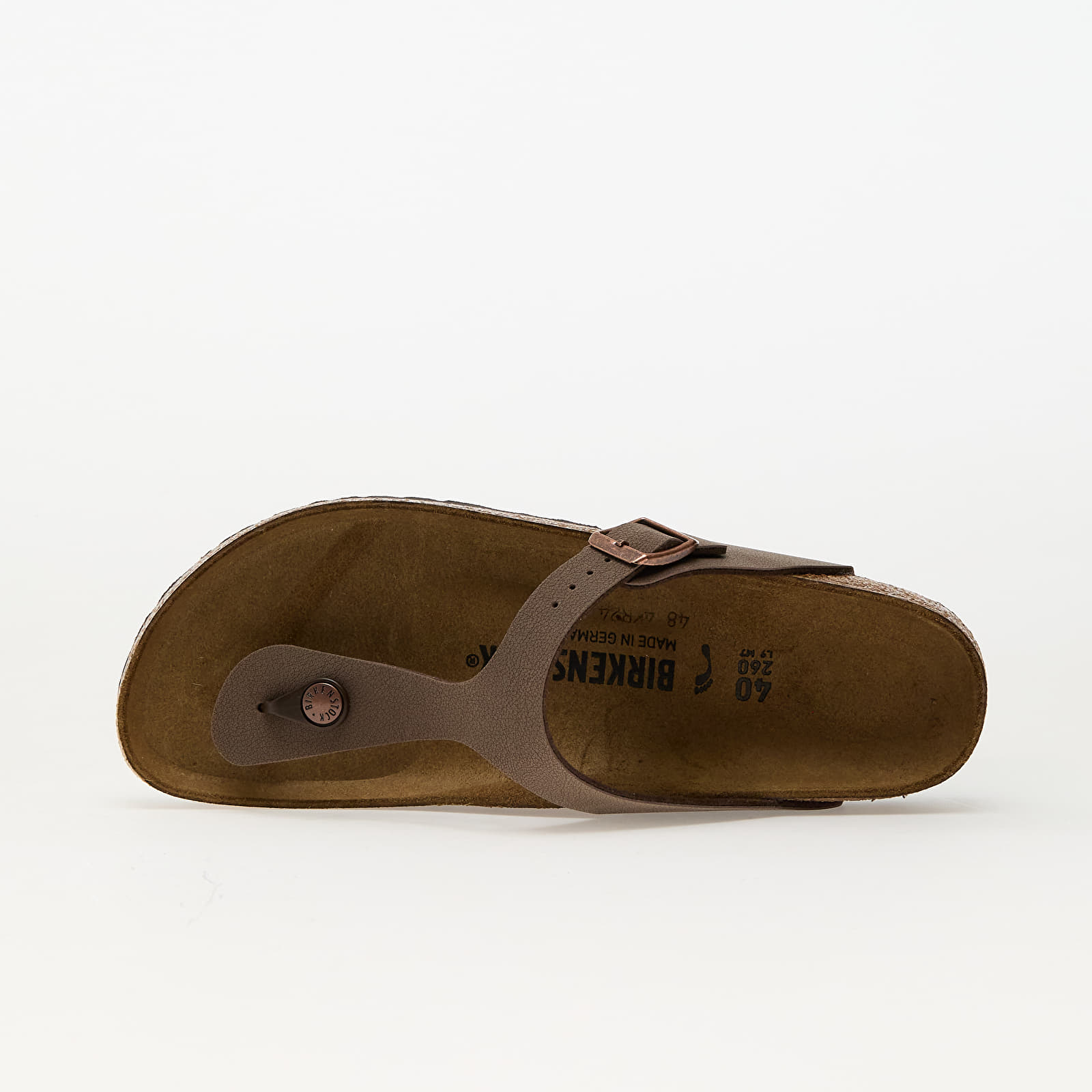 Women's sneakers and shoes Birkenstock Gizeh Birko-Flor Birkibuc mocca