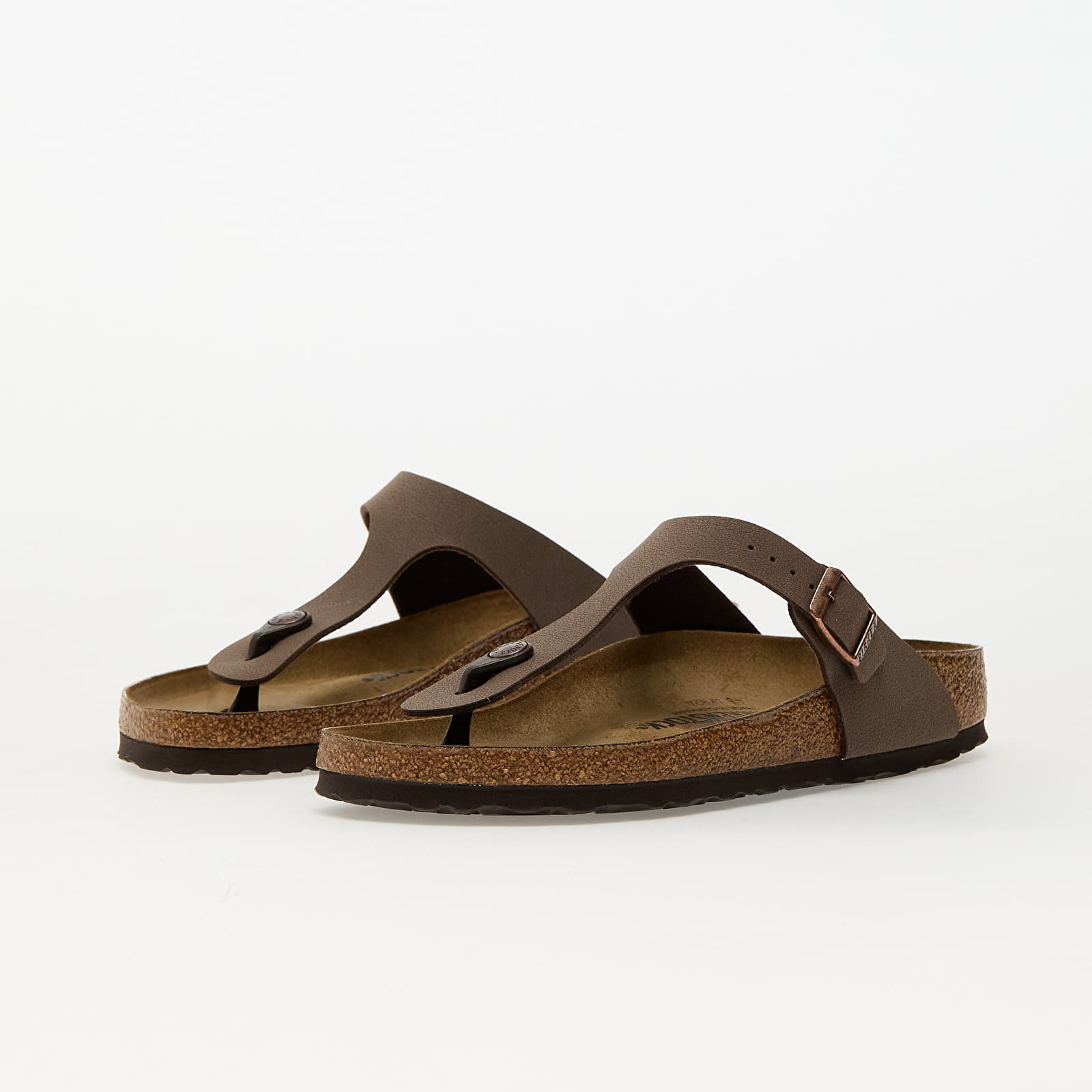Women's sneakers and shoes Birkenstock Gizeh Birko-Flor Birkibuc mocca