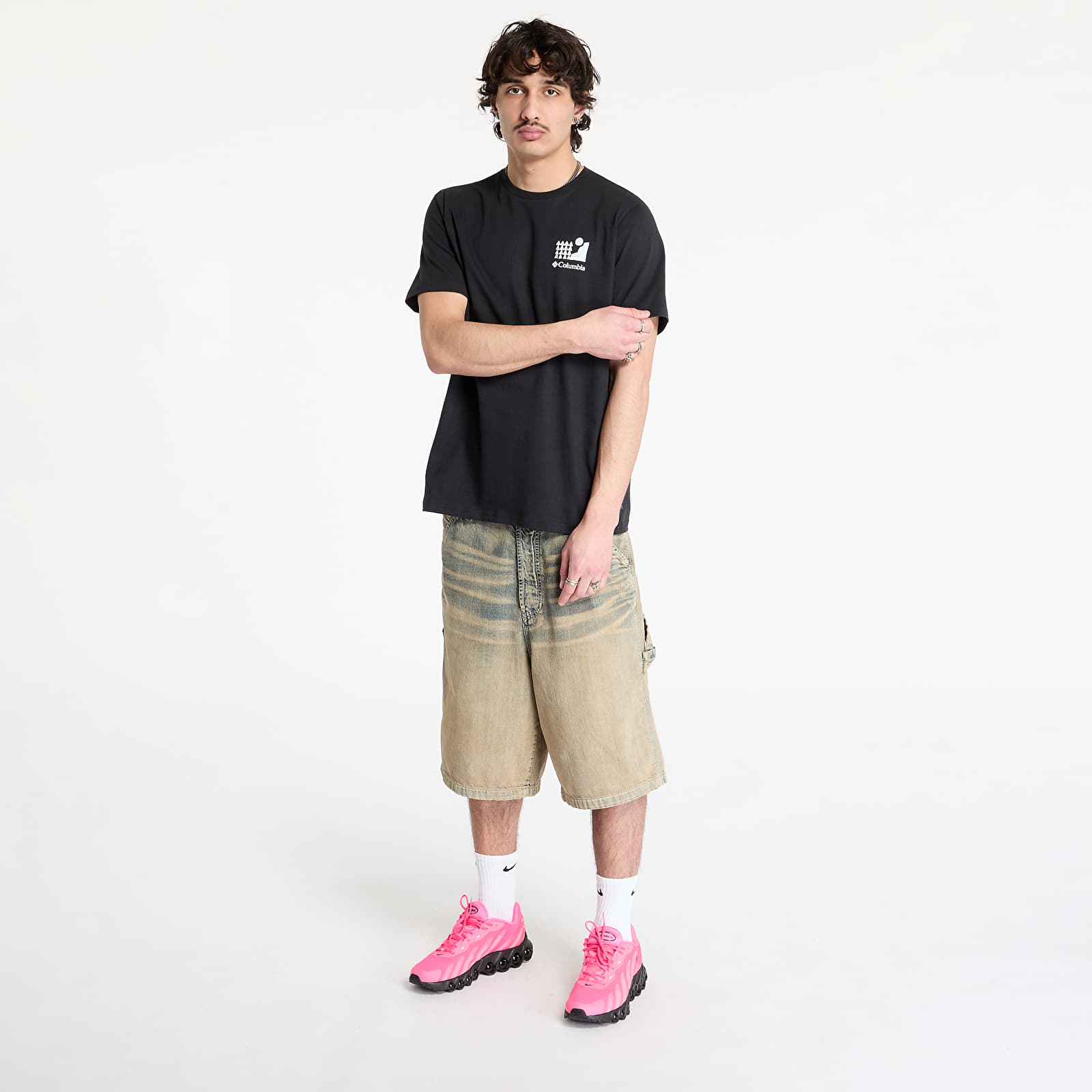 T-Shirts Männer Columbia Explorers Canyon™ Back SS Tee Black/ Explore Outdoors