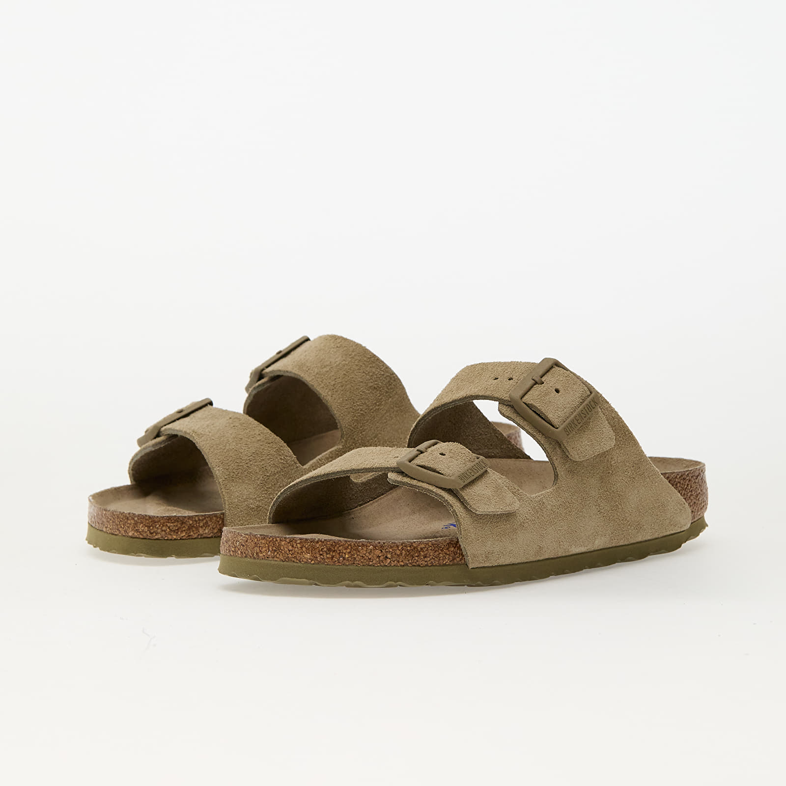 Zapatillas mujer Birkenstock Arizona Soft Footbed Suede Leather Faded Khaki
