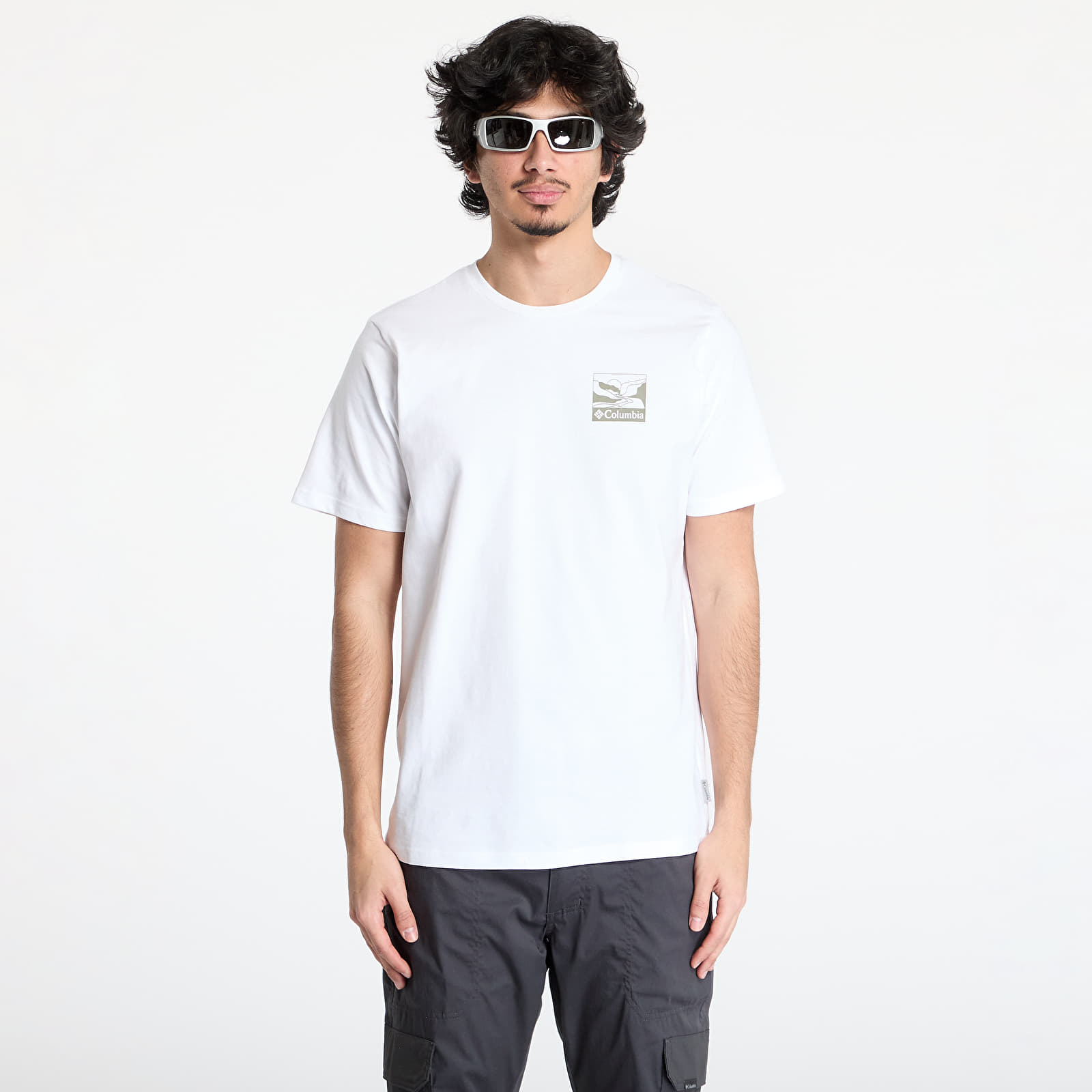Camisetas hombre Columbia Explorers Canyon™ Back SS Tee White/ Trailscape