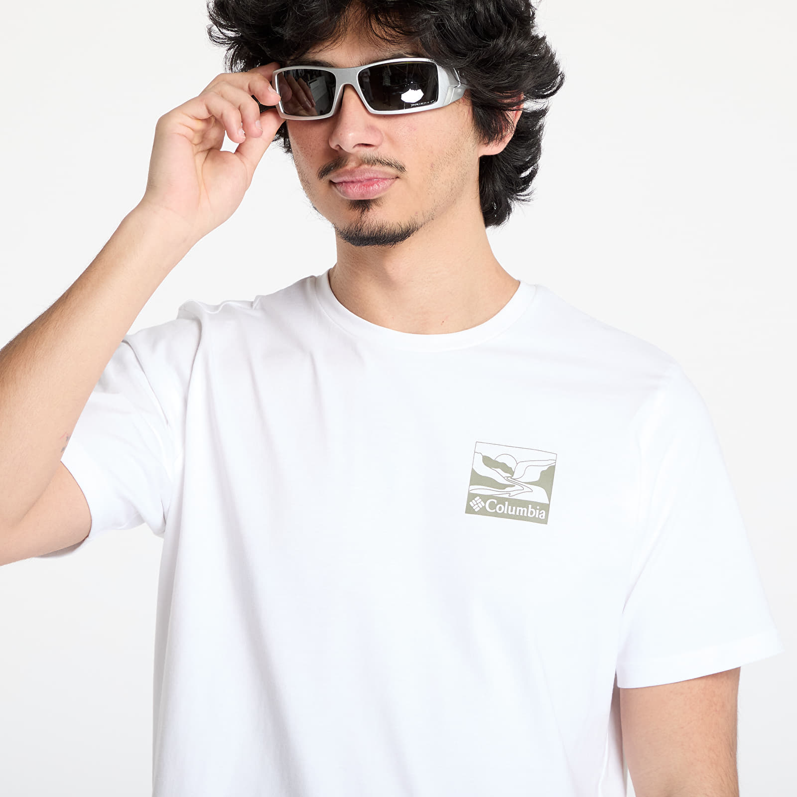 Camisetas hombre Columbia Explorers Canyon™ Back SS Tee White/ Trailscape