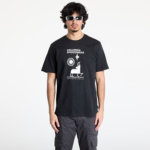 T-shirt Columbia Explorers Canyon™ SS Tee Black/ Naturally Outdoor