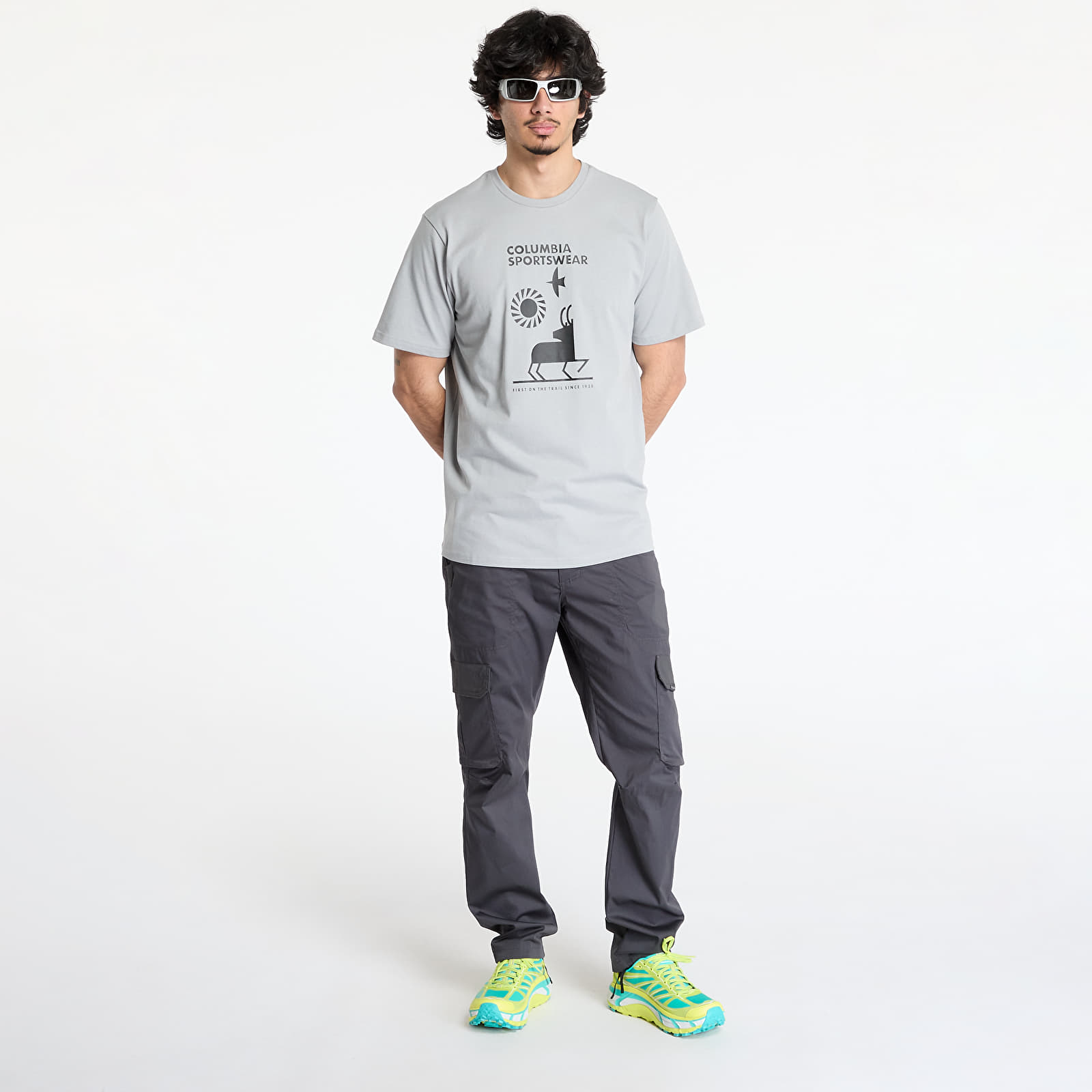 Meeste T-särgid Columbia Explorers Canyon™ SS Tee Columbia Grey/ Naturally Outdoor