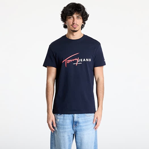 T-shirt Tommy Jeans Regular Signature Dna Tee Blue