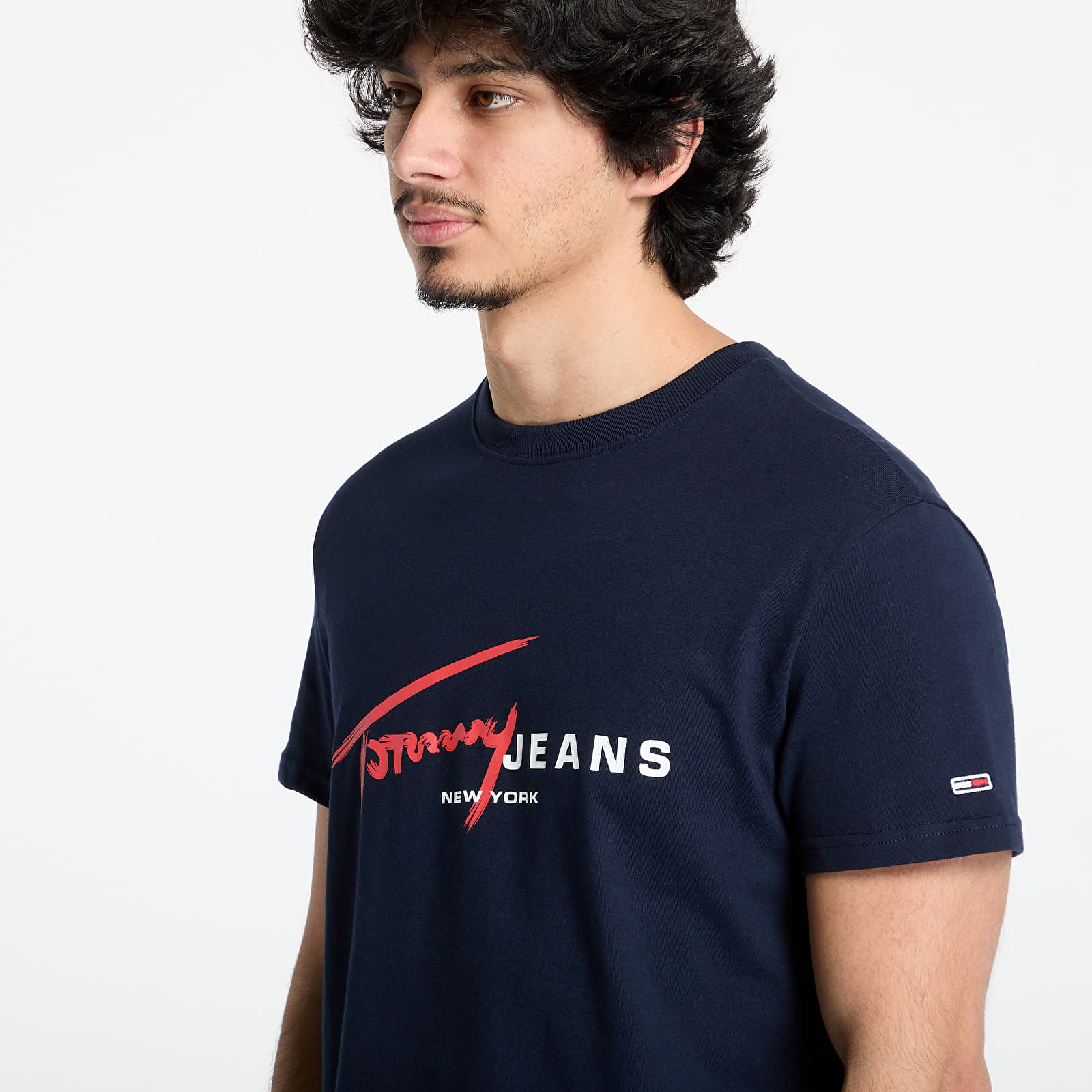 Men's T-shirts Tommy Jeans Regular Signature Dna Tee Blue