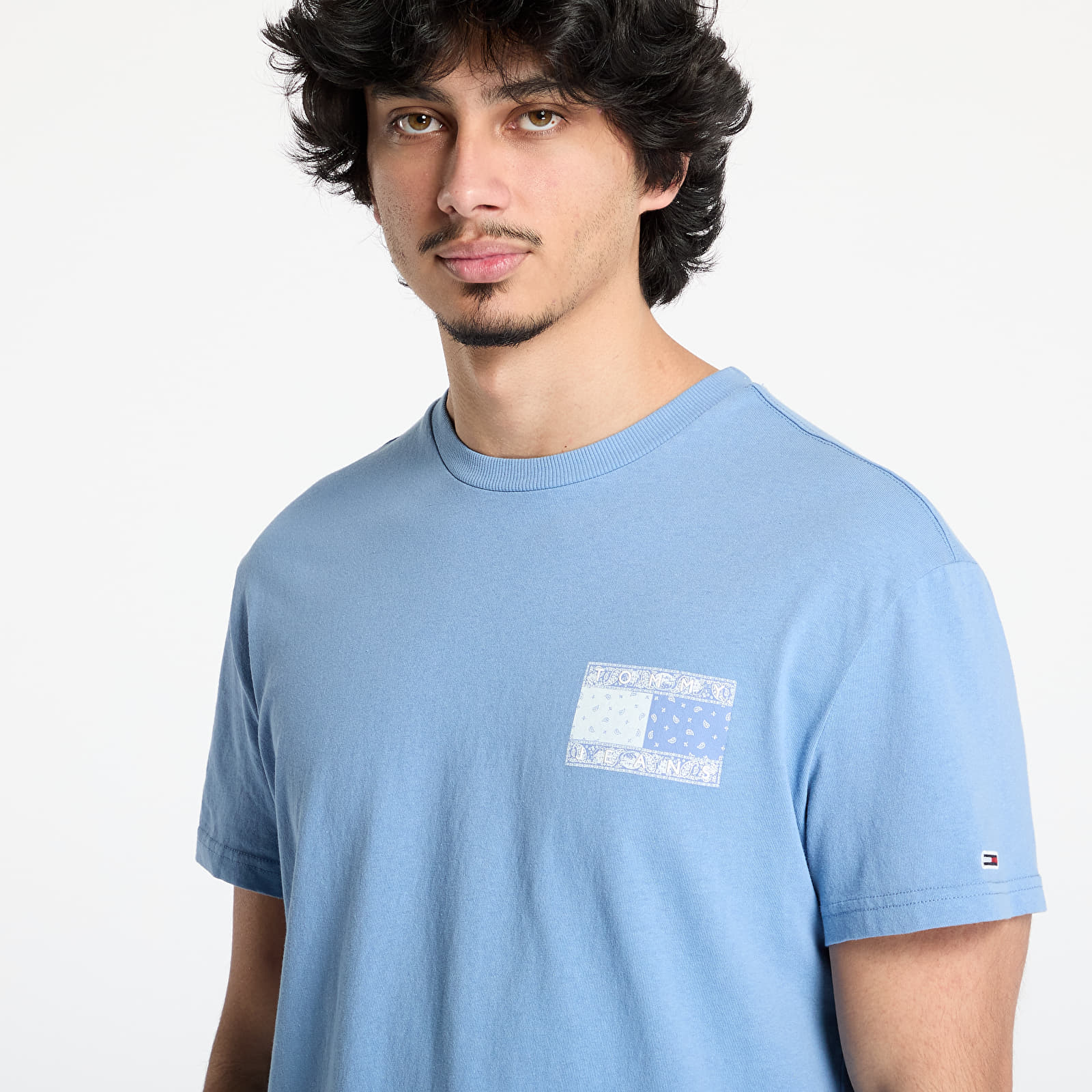 Meeste T-särgid Tommy Jeans Regular Paisley Flag Tee Blue