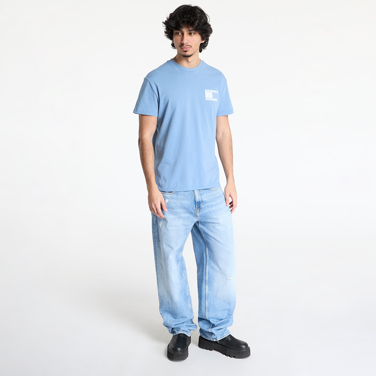 Meeste T-särgid Tommy Jeans Regular Paisley Flag Tee Blue