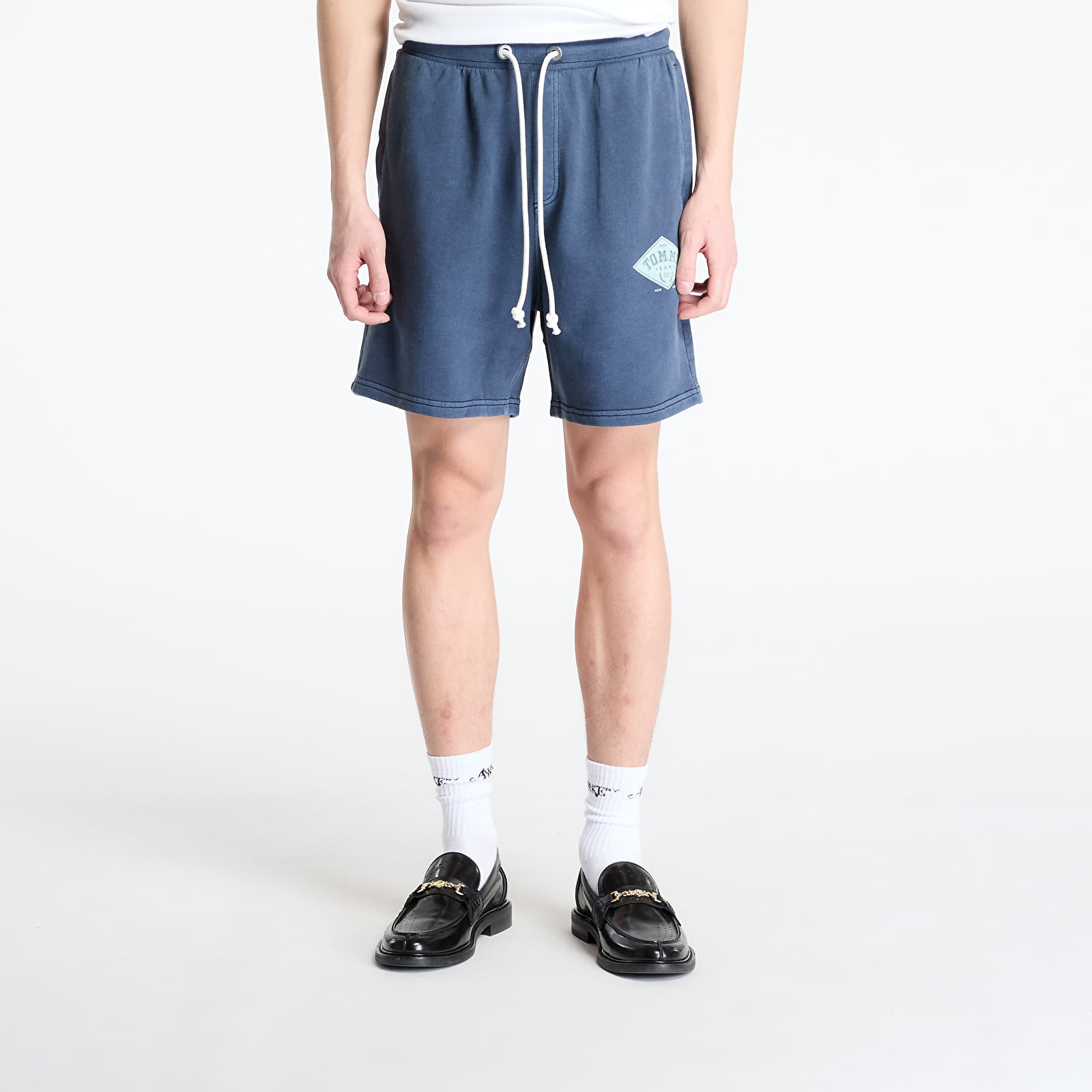 Férfi rövidnadrágok Tommy Jeans Regular Varsity Grap Shorts Blue