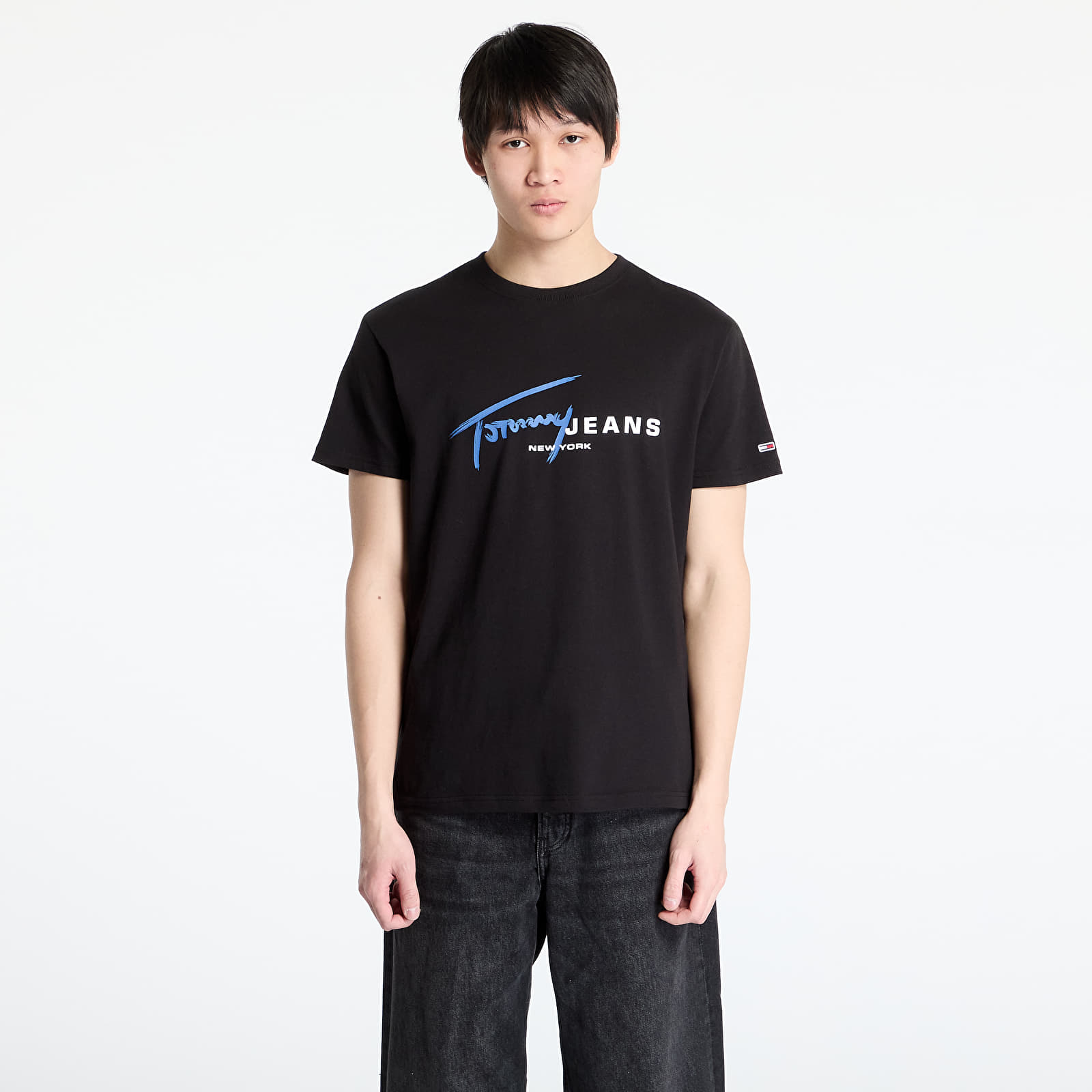 Heren T-shirts Tommy Jeans Regular Signature Dna Tee Black