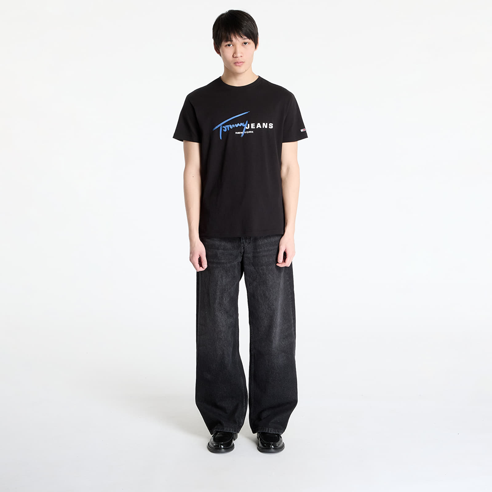 Heren T-shirts Tommy Jeans Regular Signature Dna Tee Black