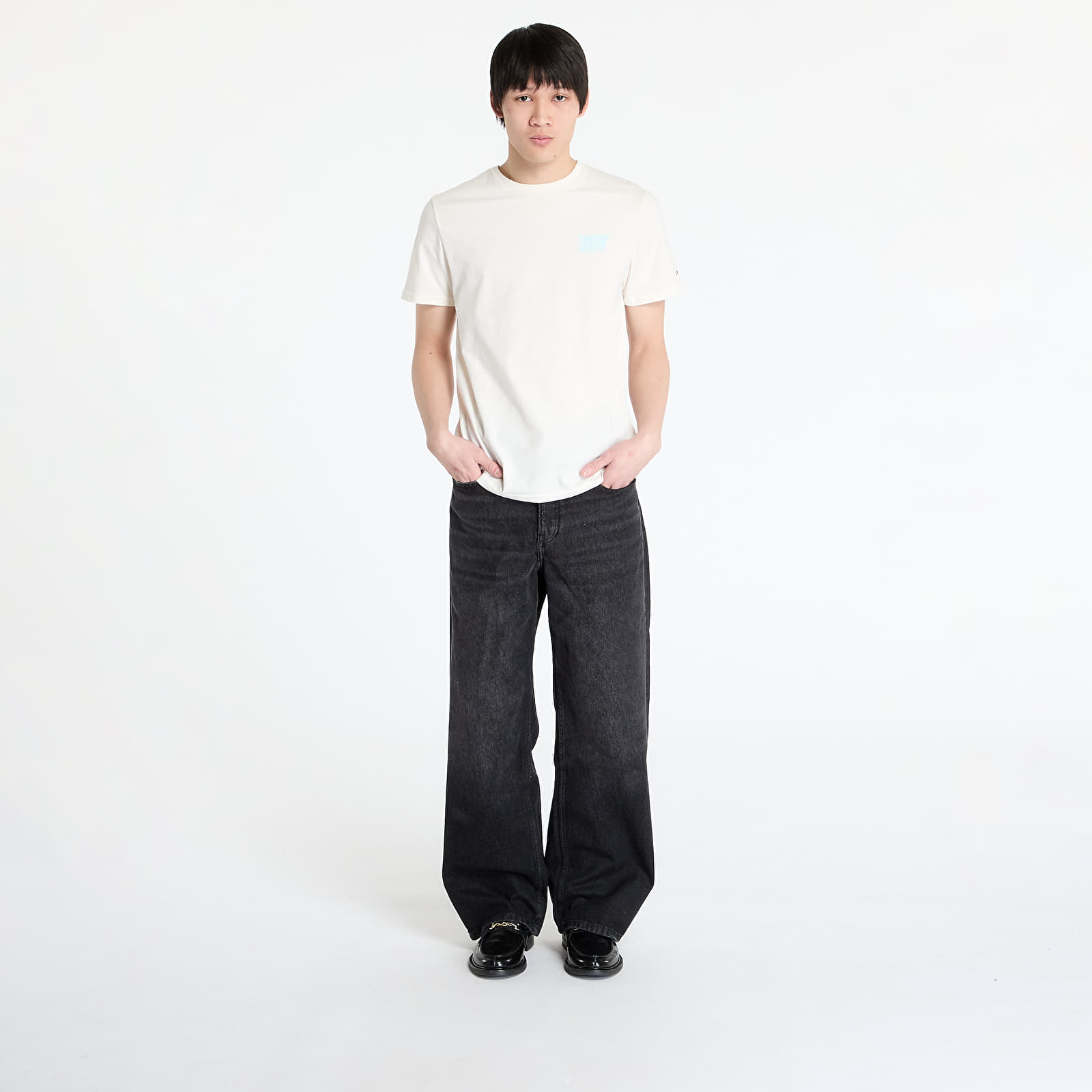Vīriešu T-krekli Tommy Jeans Slim Bubble Print Tee White
