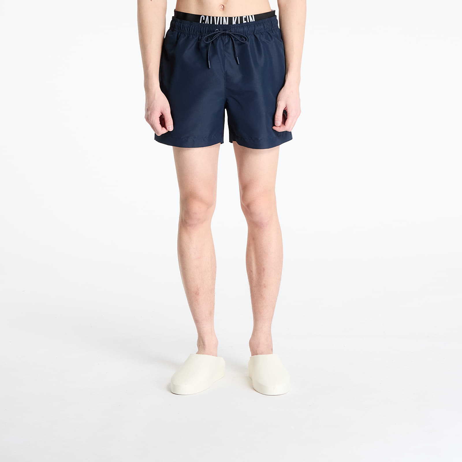 Bañadores de hombre Calvin Klein Jeans Medium Double Wb Boardshorts Blue