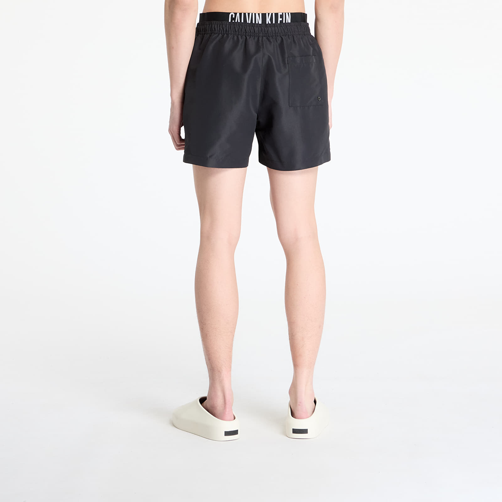 Maillots de bain pour hommes Calvin Klein Jeans Medium Double Wb Boardshorts Black