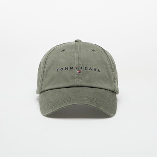 Keps Tommy Jeans Linear Washed Cap Green