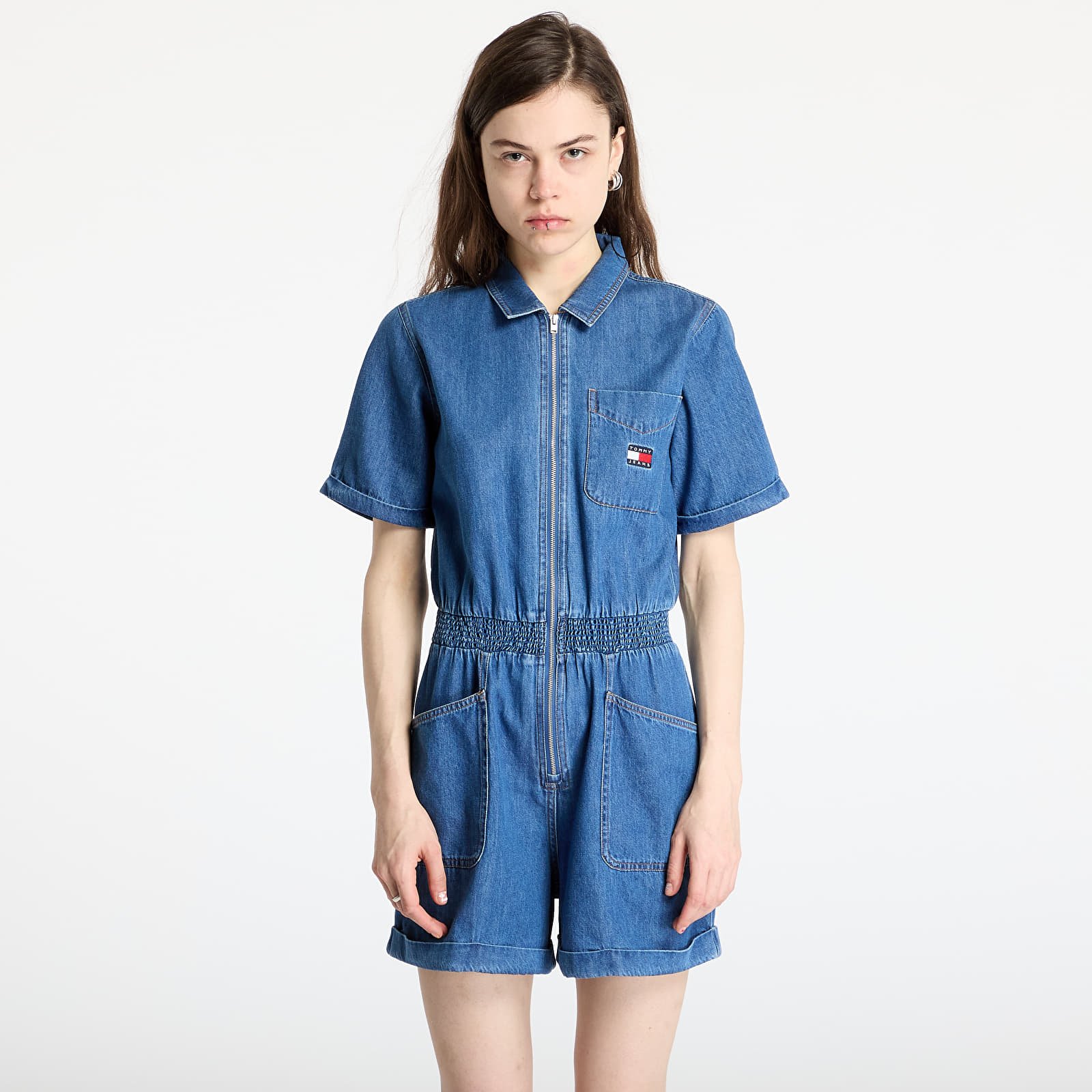 Kombinezoni Tommy Jeans Light Denim Playsuit Denim