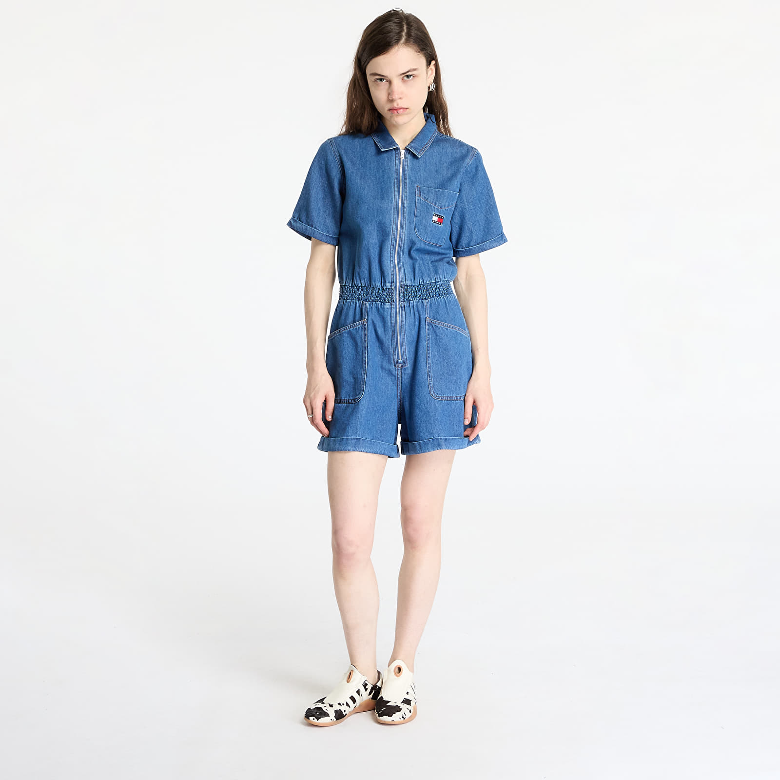 Kombinezoni Tommy Jeans Light Denim Playsuit Denim