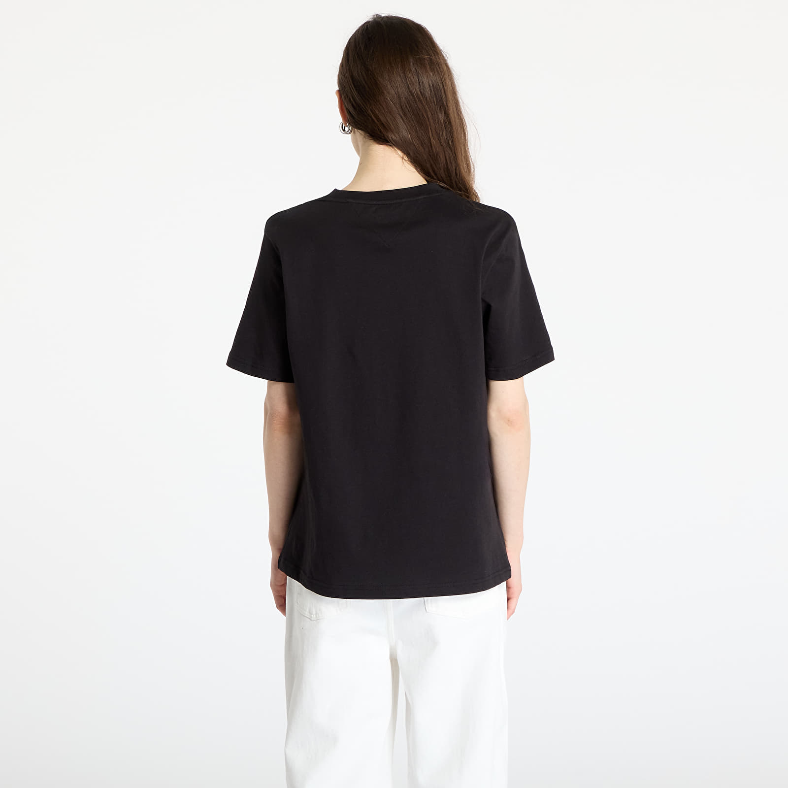 Camisetas de mujer Tommy Jeans Relaxed Color Varsity Tee Black