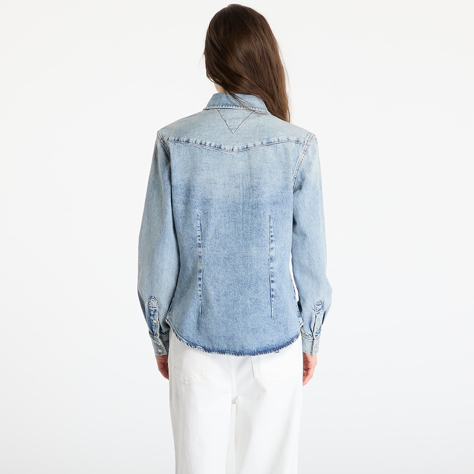 Ženske srajce Tommy Jeans Regular Western Shirt Denim