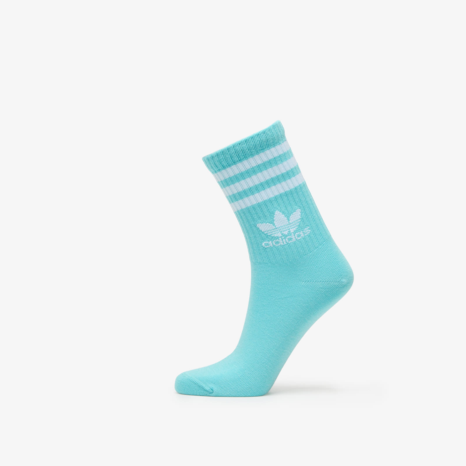 Pánské ponožky adidas 3 Stripes Crew Sock 3-Pack White/ Easy Mint/ White