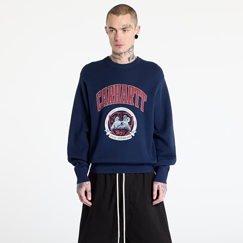 Pullover Carhartt WIP Library College Sweater UNISEX Ink