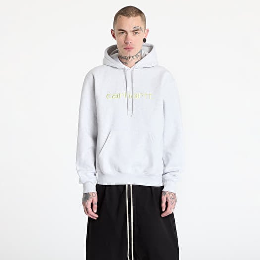 Pulóver Carhartt WIP Hooded Carhartt Sweat UNISEX Ash Heather/ Air Green