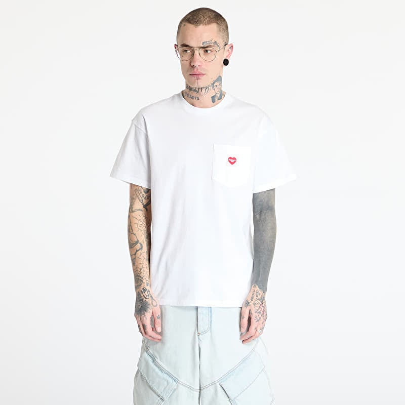 Carhartt WIP S/S Pocket Heart T-Shirt UNISEX White/ Red