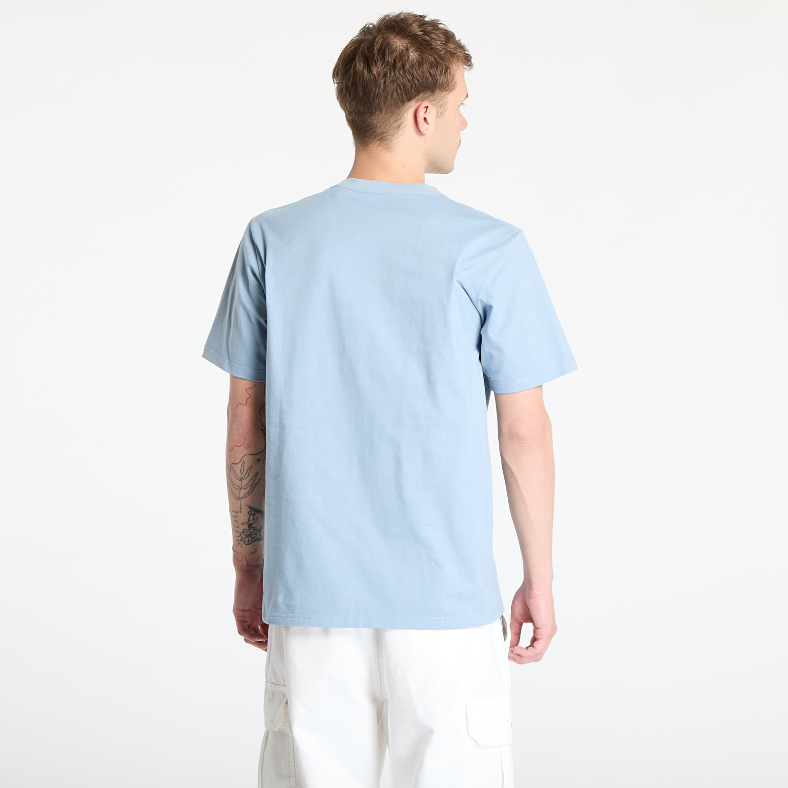 Men's T-shirts Carhartt WIP University Script Short Sleeve T-Shirt UNISEX Dusty Ice/ White