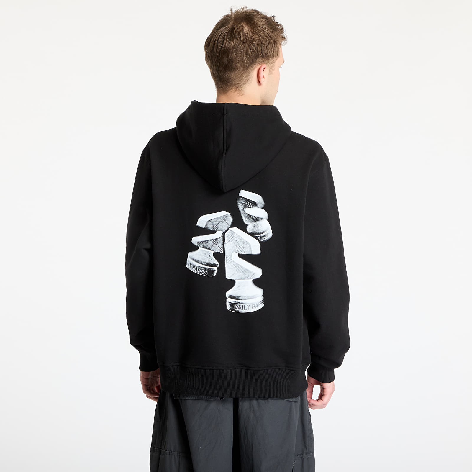 Men's sweatshirts Daily Paper Overlooked Hoodie UNISEX Black
