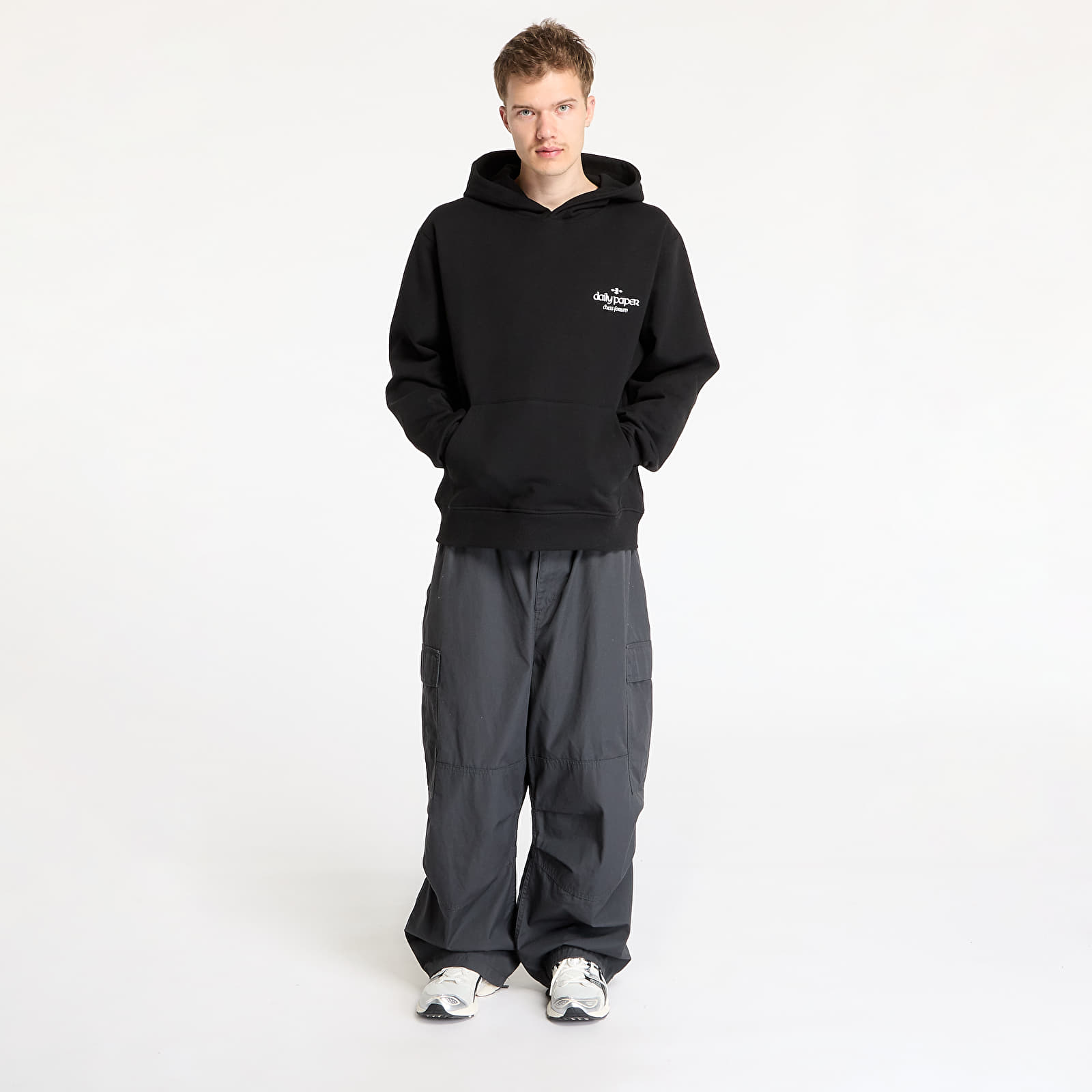 Men's sweatshirts Daily Paper Overlooked Hoodie UNISEX Black