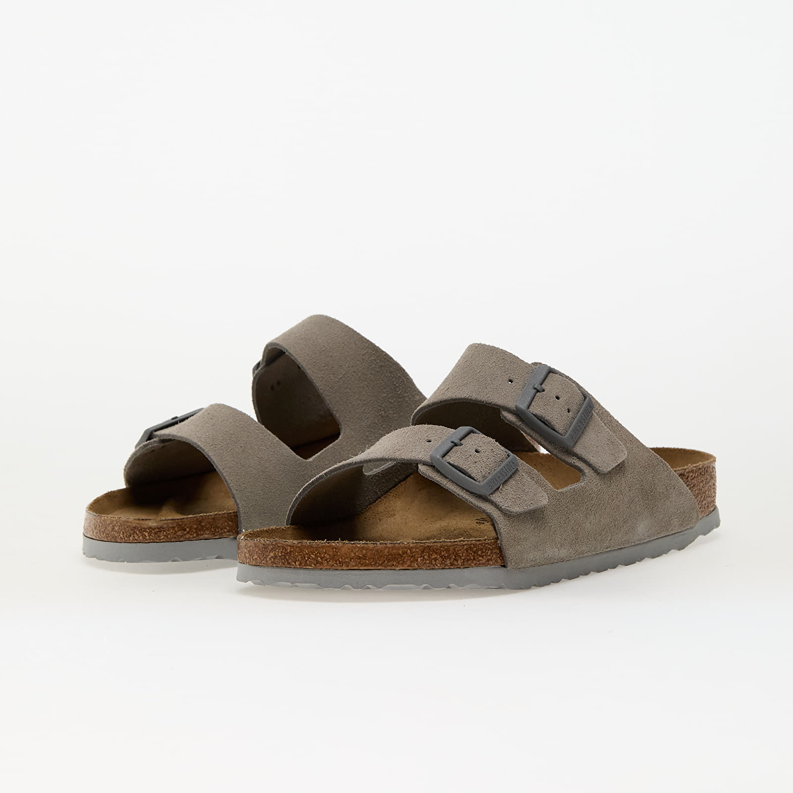 Zapatillas Hombre Birkenstock Arizona Suede Leather Stone Coin