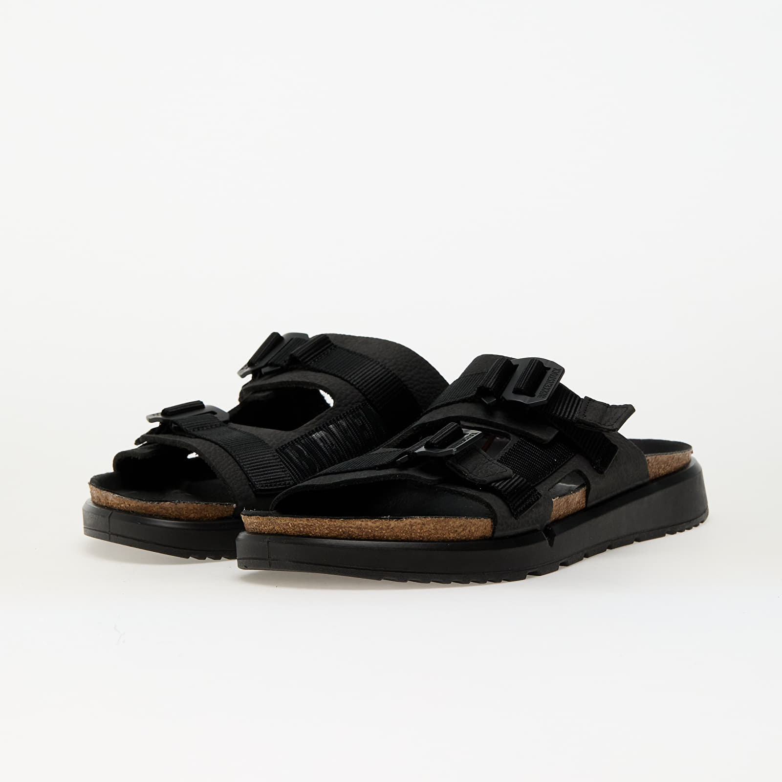 Men's sneakers and shoes Birkenstock Shinjuku 2 Strap Natural Leather/Textile Black